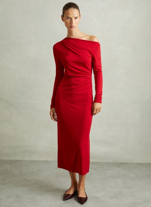 Reiss red dress