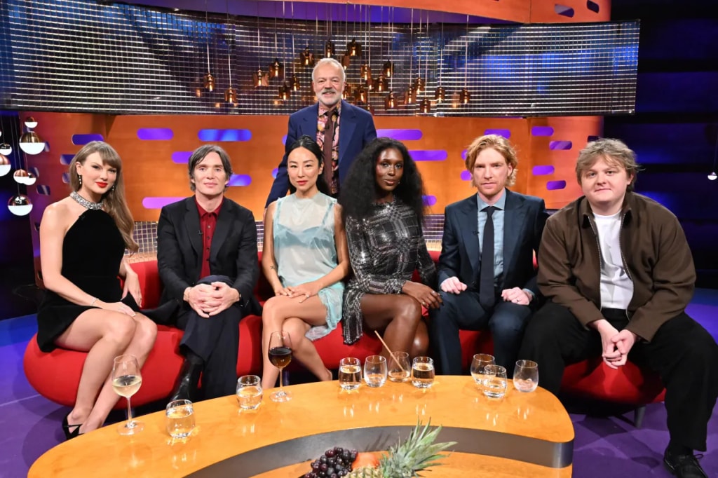 Taylor with other A-list guests on 'The Graham Norton Show'
