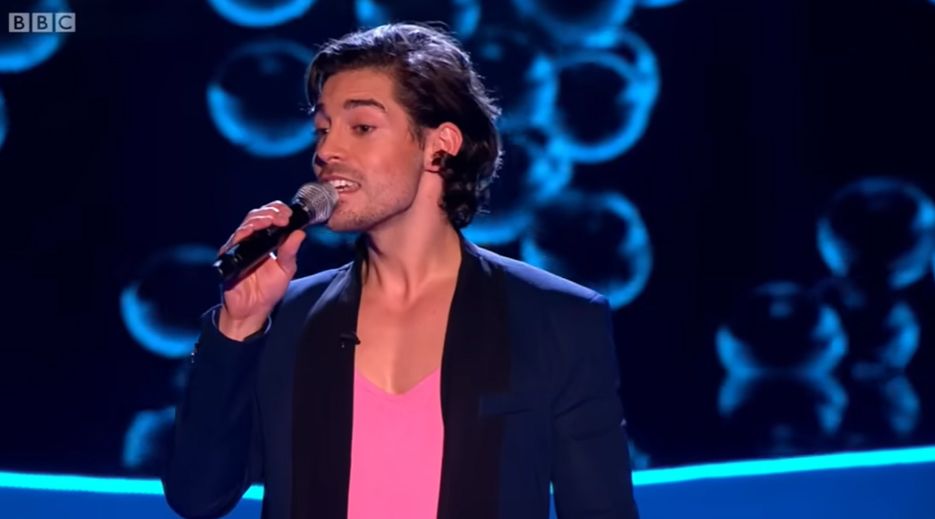 Tom Read Wilson performing on The Voice UK