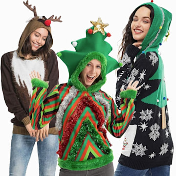 amazon ugly christmas sweater hoodies