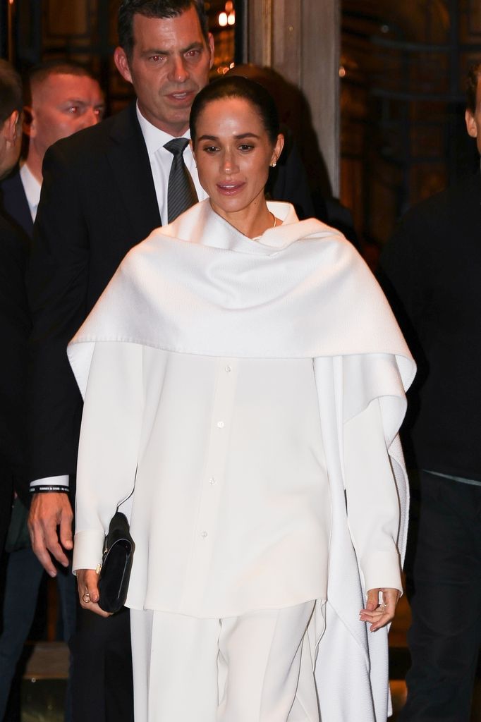 BGUK_3375105 - Paris, FRANCE  Meghan Markle was seen leaving her hotel on her way to the Balenciaga show during Paris Fashion Week