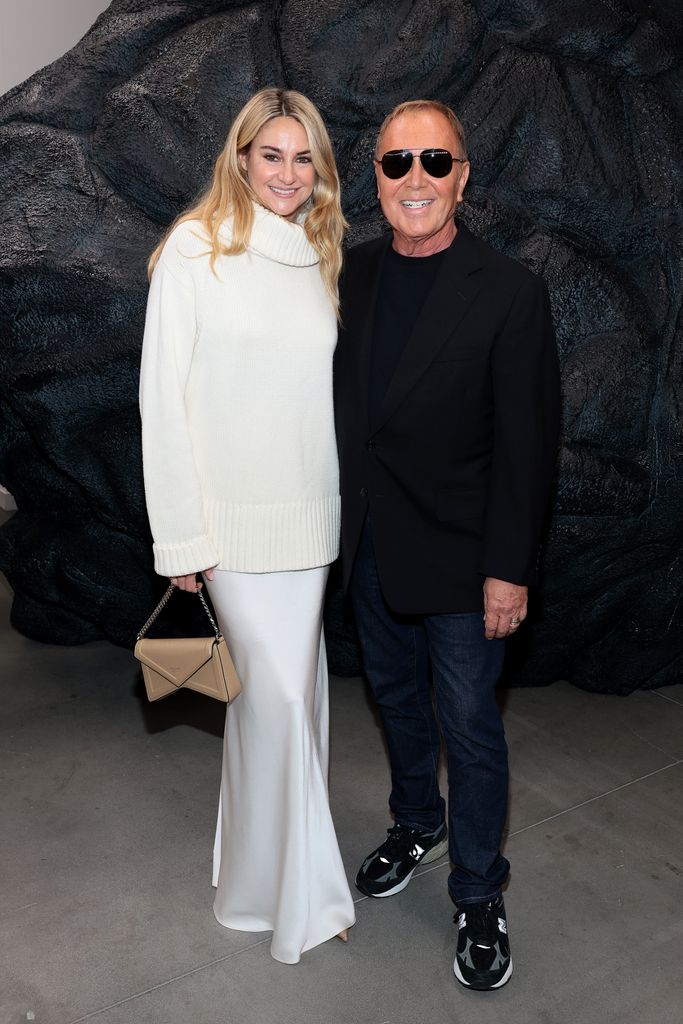 Shailene Woodley and Michael Kors attend the Michael Kors Collection Spring/Summer 2025 Runway Show at The Shed on September 10, 2024 in New York City