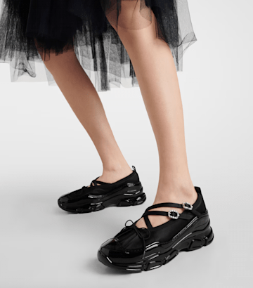 Simone Rocha Crystal-embellished satin flats