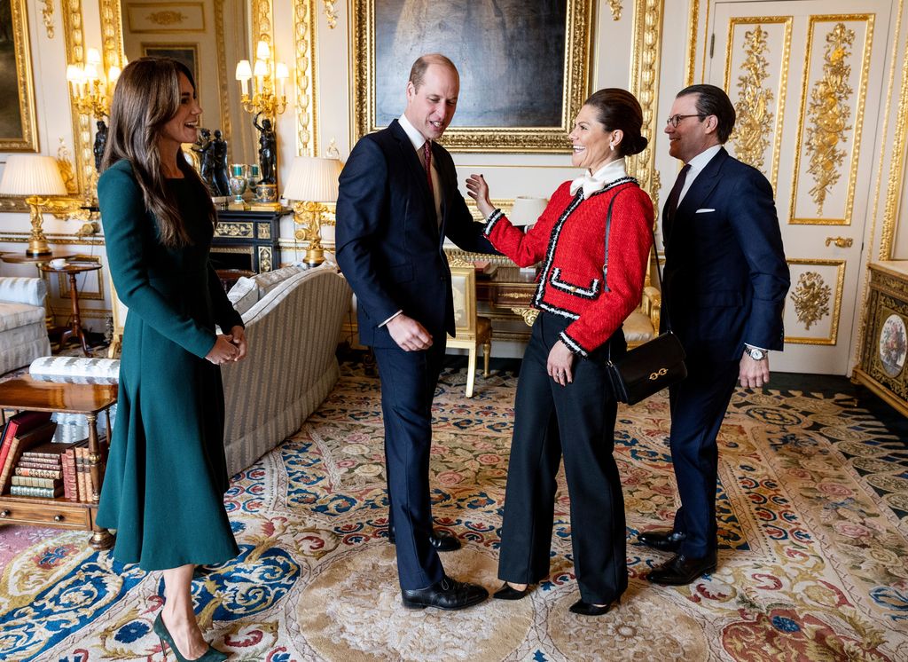 kate and william welcoming swedish royals