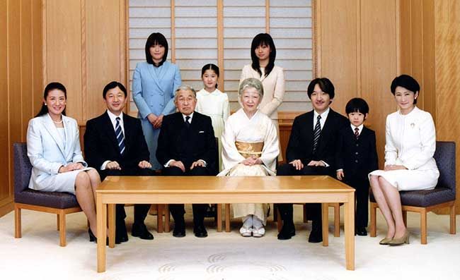 The Japanese royal family 