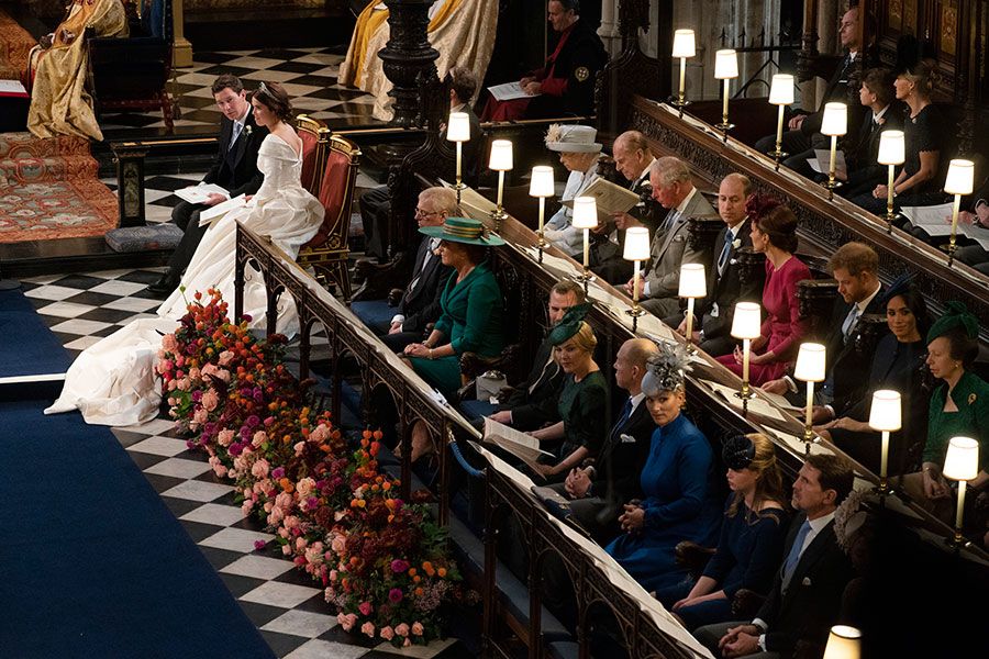 the queen pays eugenie wedding reception