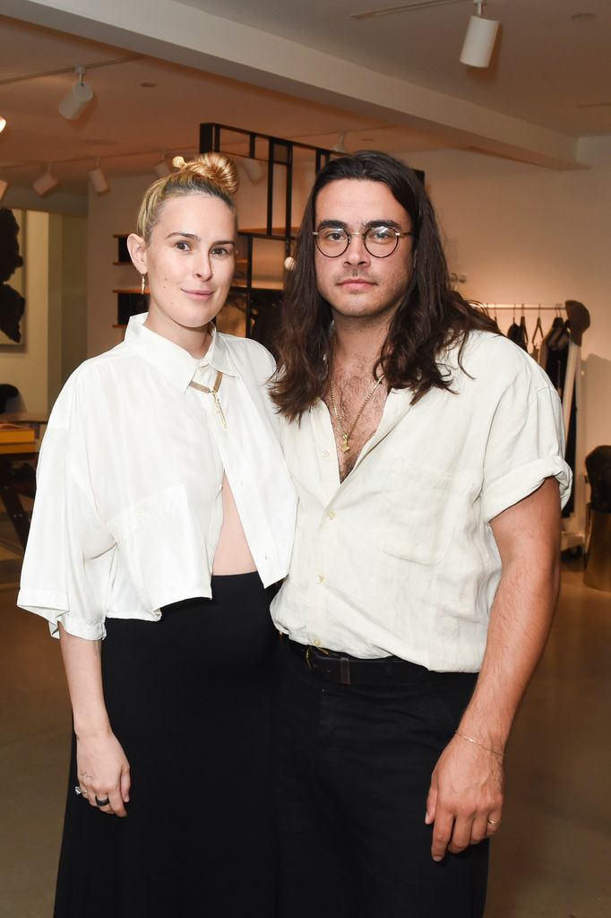 Rumer Willis and now-ex-boyfriend Derek Richard Thomas at the God's True Cashmere x Nick Fouquet Collaboration Launch at Just One Eye on October 25, 2023 in Los Angeles, California