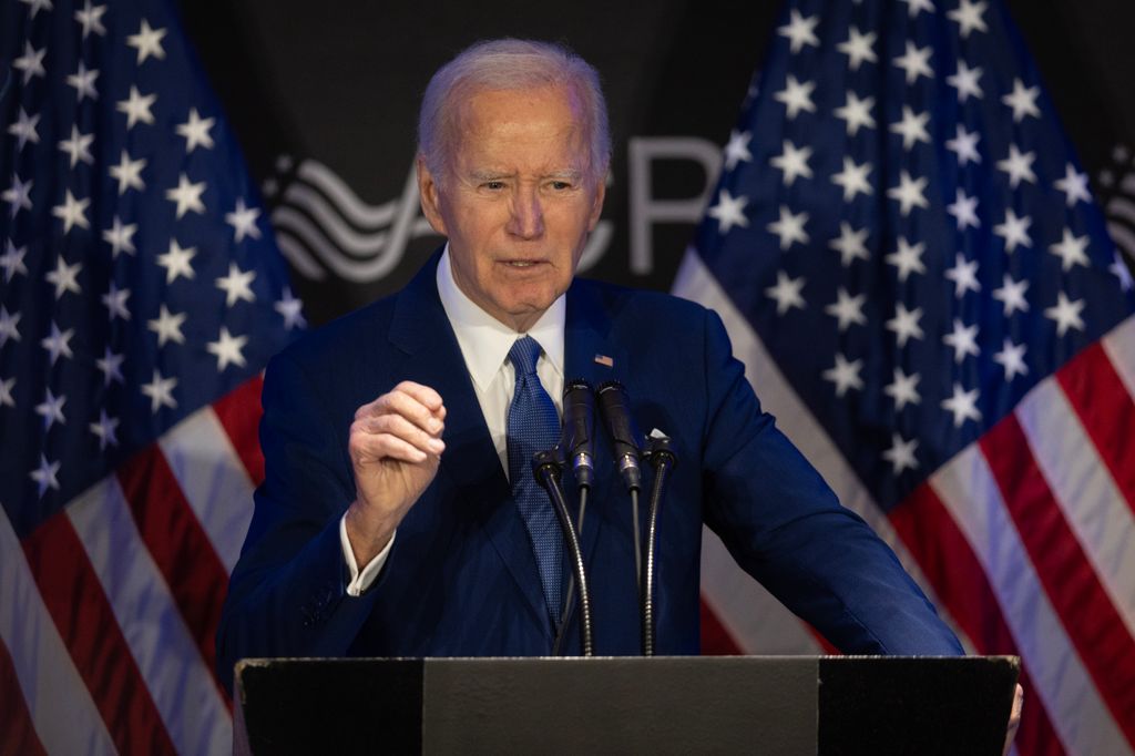 Former U.S. President Joe Biden speaks at a conference hosted by the Advocates, Counselors, and Representatives for the Disabled (ACRD) on April 15, 2025 in Chicago, Illinois. ACRD champions the rights of those who depend on Social Security and disability services