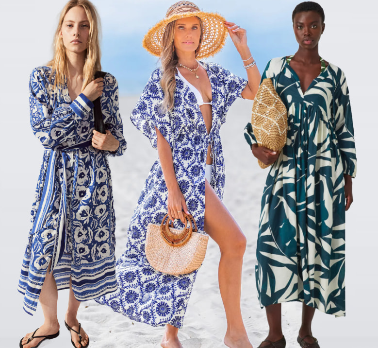 Holiday Blues ( left to right): H&M, Cupshe, John Lewis