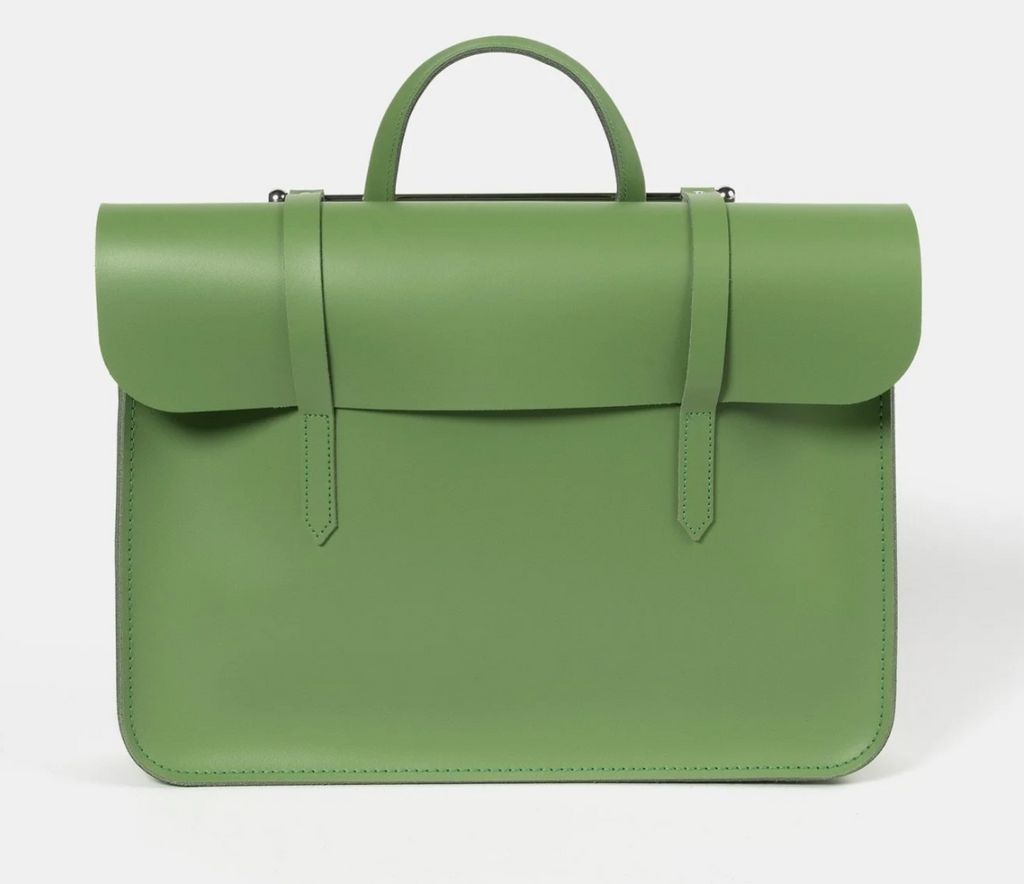 green cambridge satchel company laptop bag for women