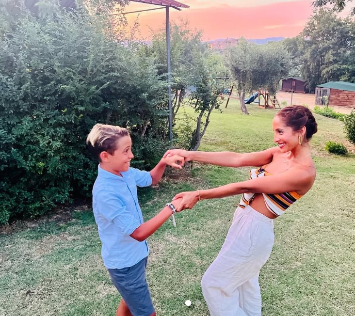 Christel Khalil and her son Michael