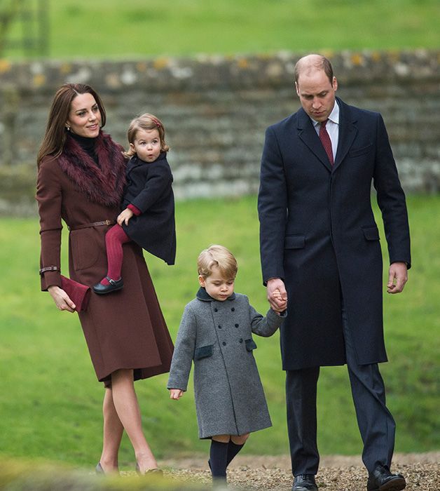 Kate Middleton heading to church with Prince William, Prince George and Princess Charlotte