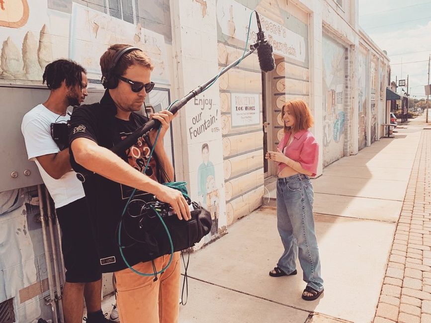 stacey dooley on set