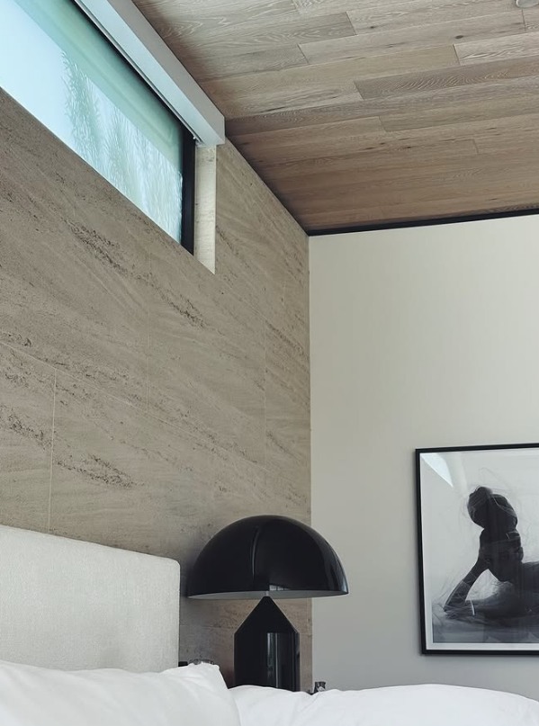 Kourtney Kardashian's bedroom at Palm Springs home