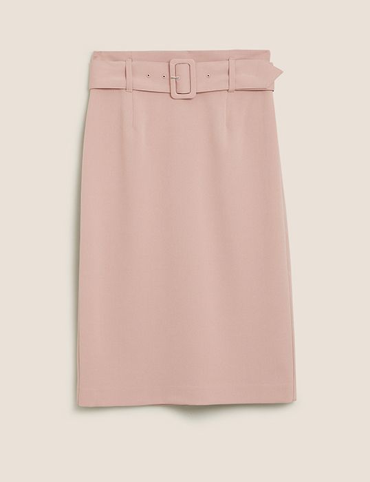 pink pencil skirt marks and spencer