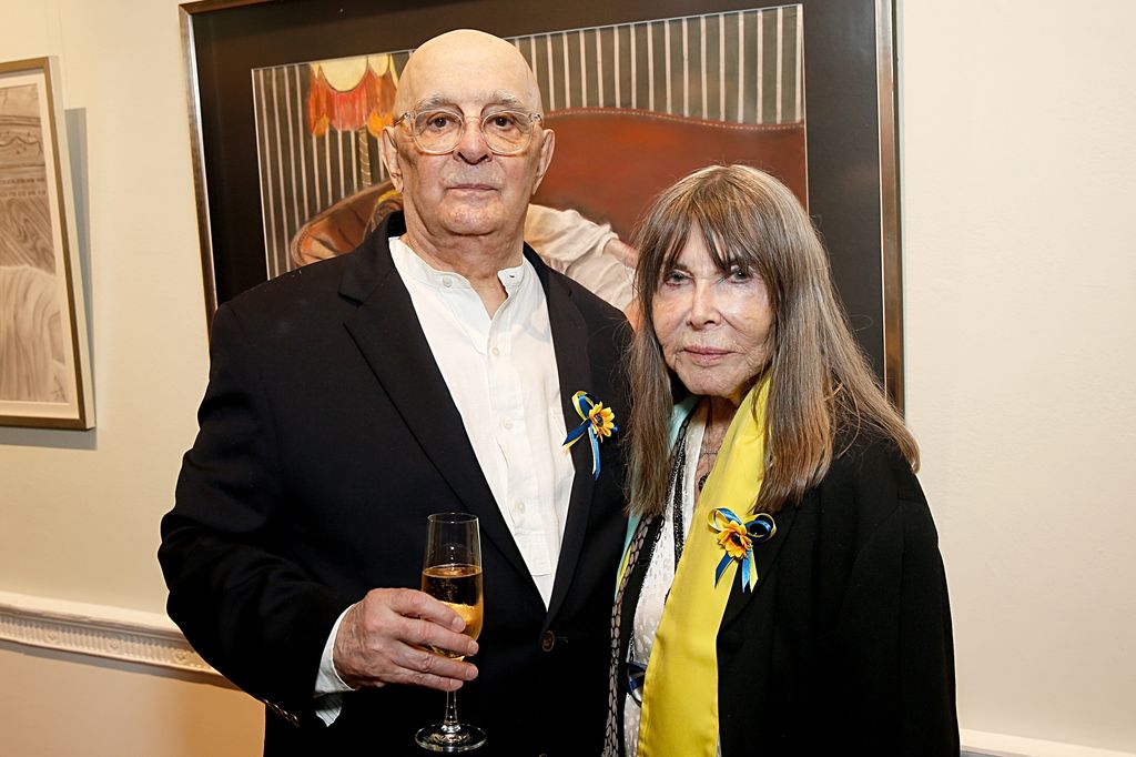 Joseph Feury and Lee Grant at the "Fioretti Family, Friends & Flowers" Exhibition Opening 