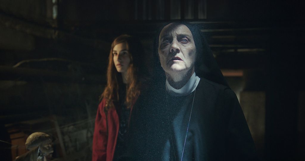 Veronica and an elderly nun in the Netflix film, Veronica