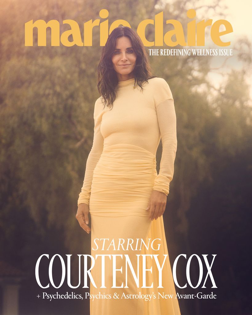 Courteney Cox appears on the cover of Marie Claire