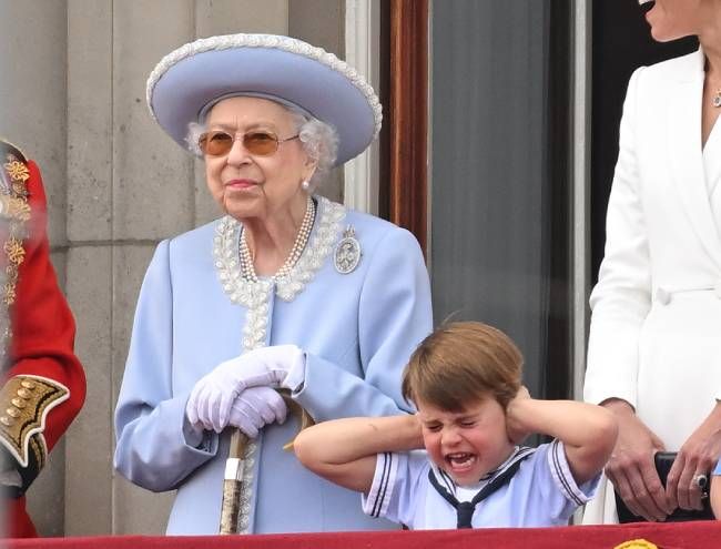 prince louis trooping the colour faces