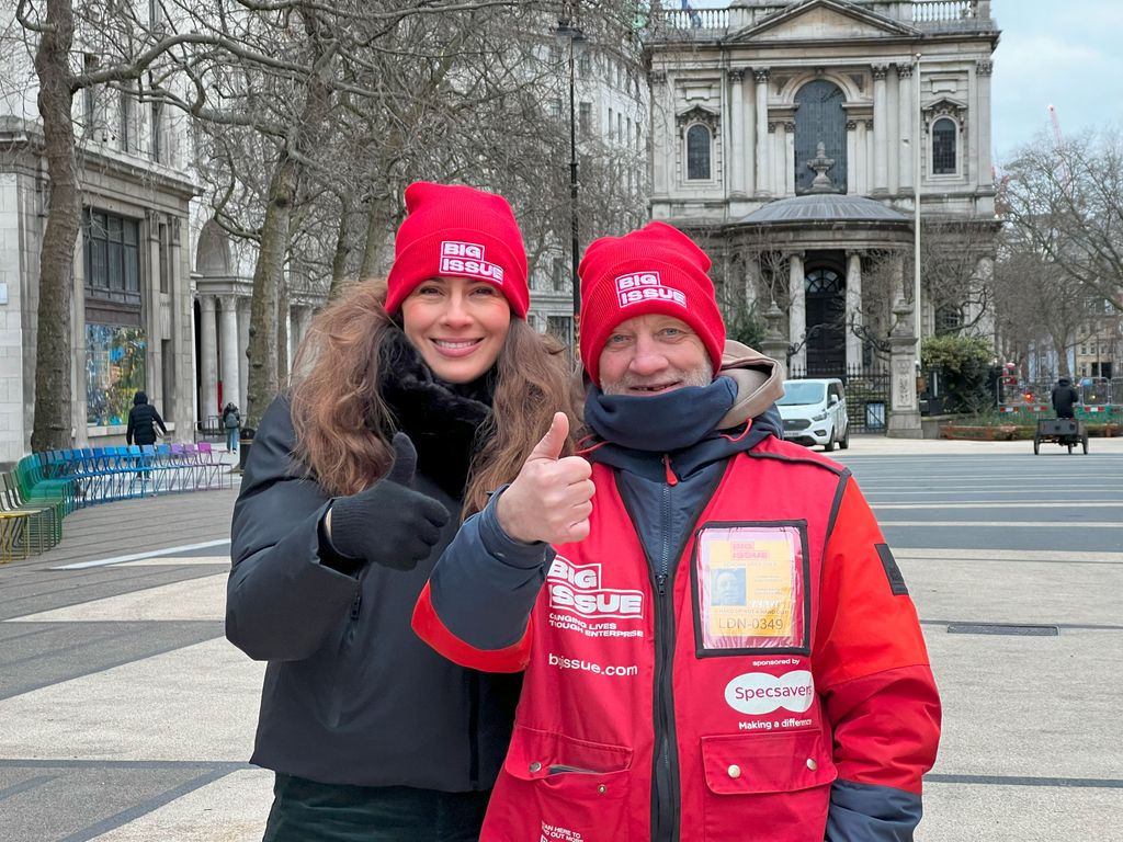 Lady Frederick Windsor has been selling copies of Big Issue outside London's Somerset House