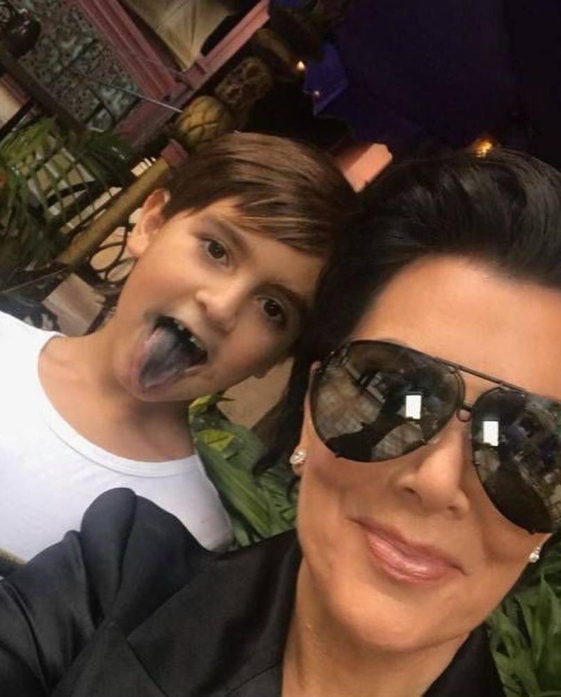 Kris Jenner with her grandson