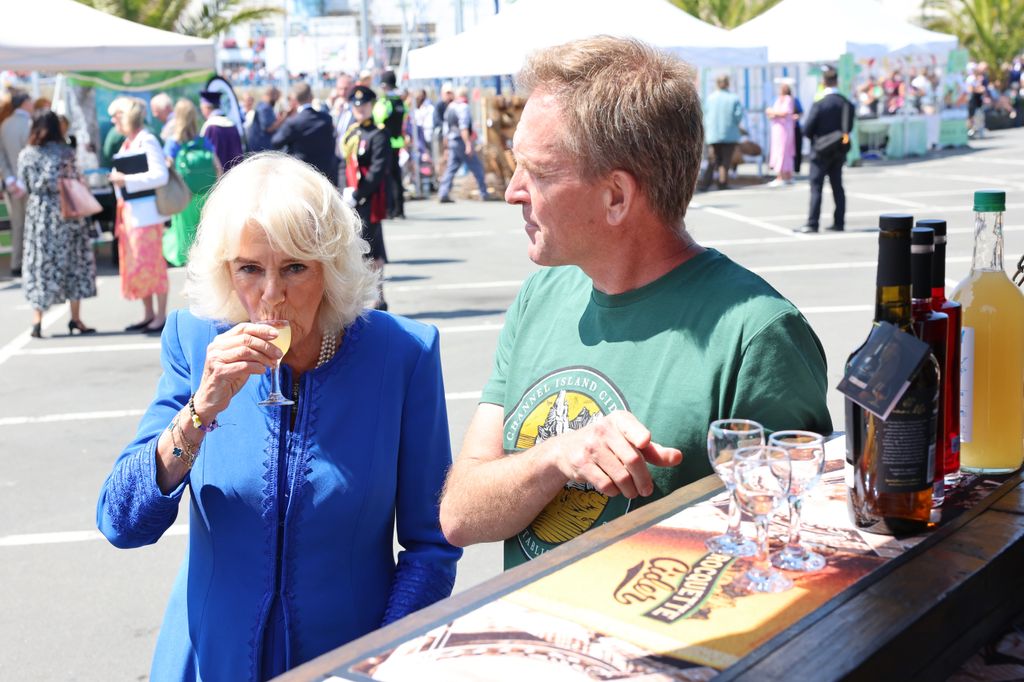 Queen Camilla samples some Channel Island cider