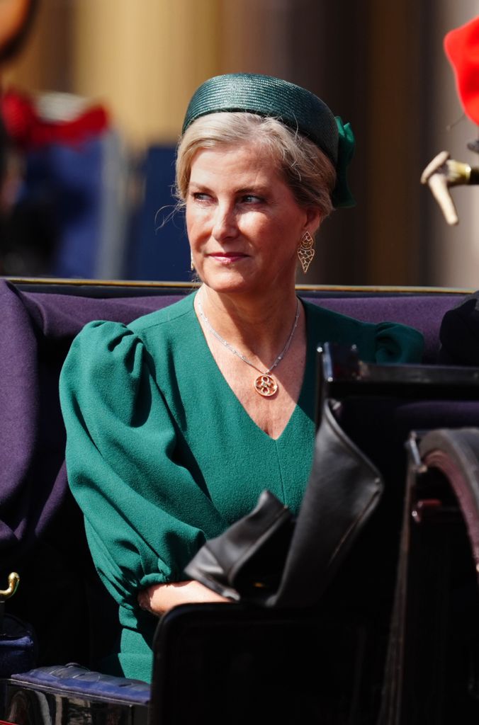 The Duchess of Edinburgh leaves Buckingham Palace ahead of Trooping the Colour ceremony in central London as King Charles III celebrates his official birthday. Picture date: Saturday June 14, 2025. (Photo by Aaron Chown/PA Images via Getty Images)