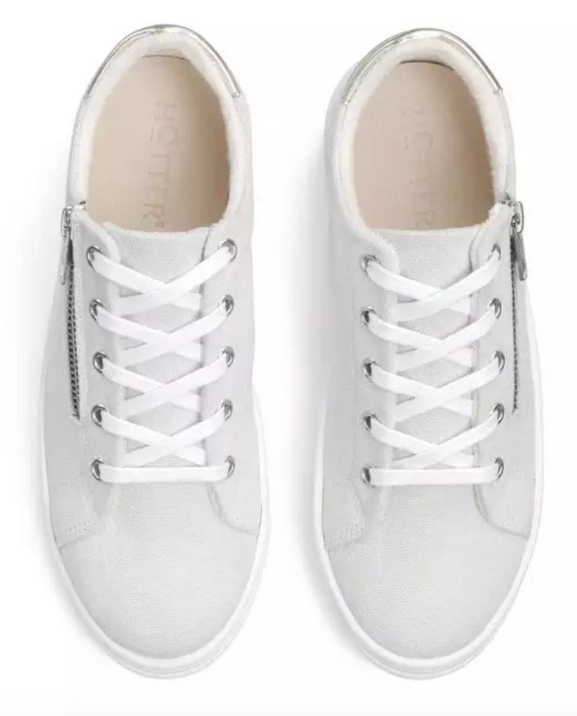 hotter trainers in white with zips