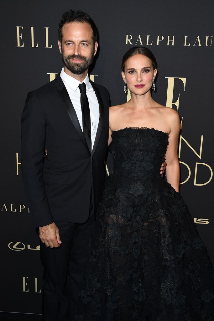 enjamin Millepied and Natalie Portman attend ELLE Women In Hollywood at the Beverly Wilshire Four Seasons Hotel on October 14, 2019 in Beverly Hills, California.