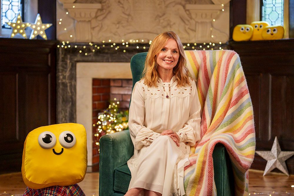Geri on the set of Bedtime Stories