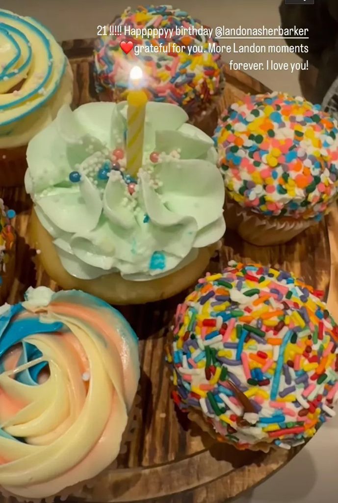 landon barker birthday cupcakes from kourtney kardashian