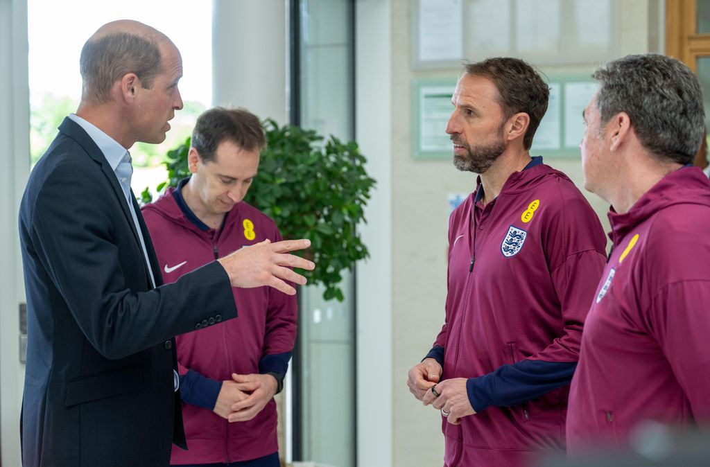 Prince William speaks with Gareth Southgate 
