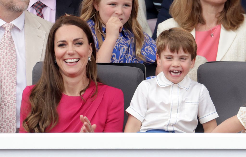 Kate Middleton and son Prince Louis laughing at Platinum Jubilee