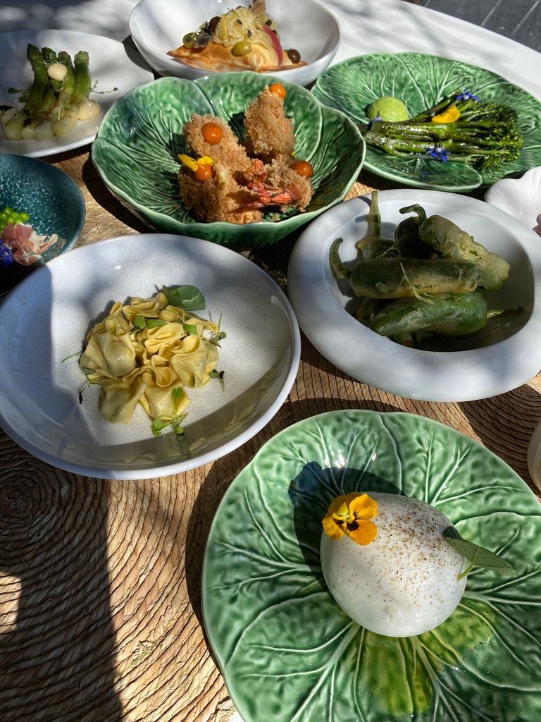 Dishes served at La Table du Ventoux, at Hôtel Crillon Le Brave