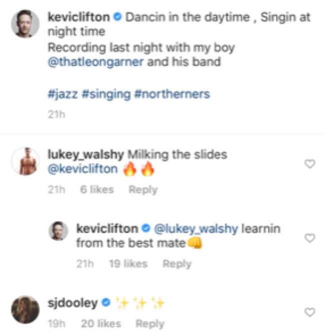 stacey dooley message kevin clifton