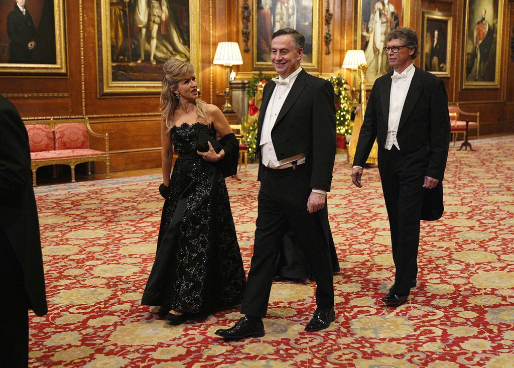German President and his wife Elke Budenbender attending the state banquet