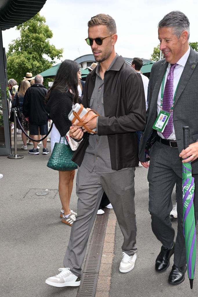 Jordan Henderson attends day ten of Wimbledon 