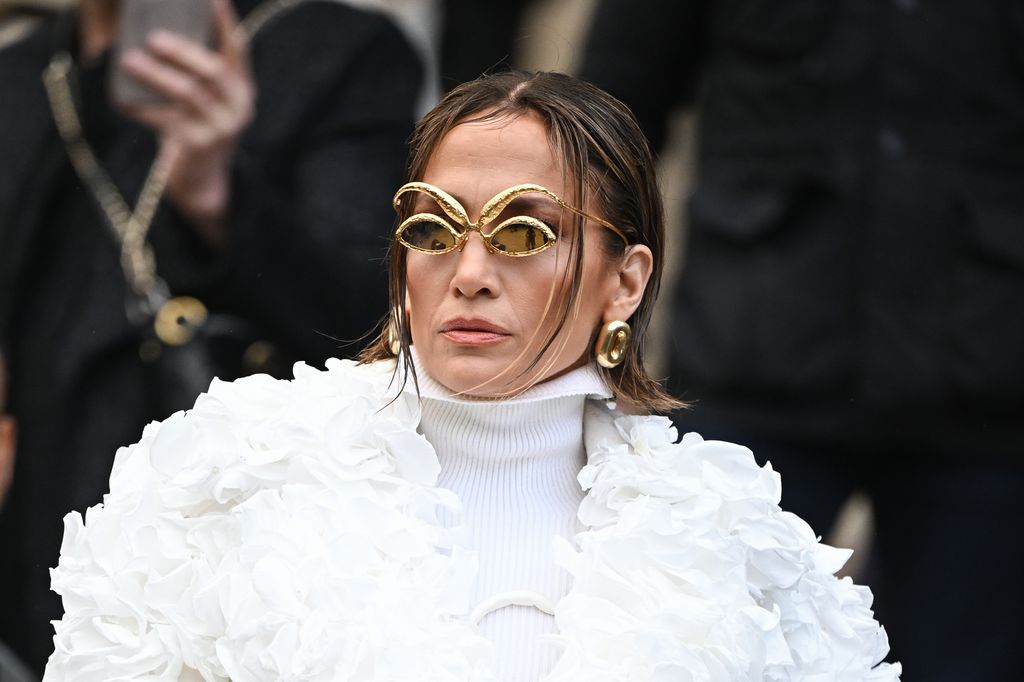 Jennifer Lopez attends the Schiaparelli Haute Couture Spring/Summer 2024 show as part of Paris Fashion Week on January 22, 2024 in Paris, France