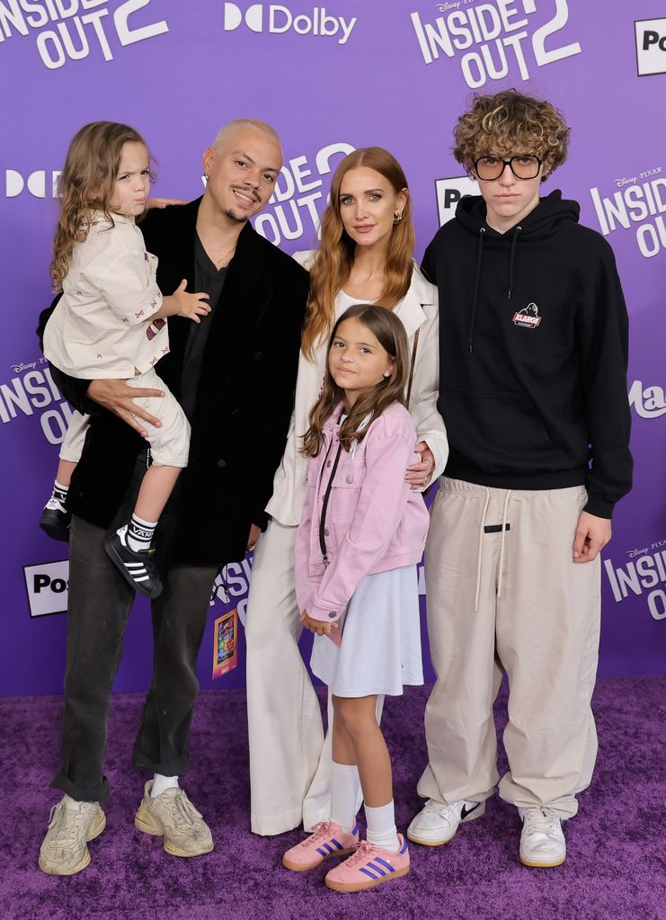 ashlee simpson evan ross and children inside out 2 premiere