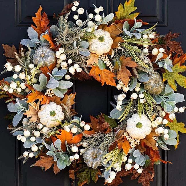 amazon autumn pumpkin wreath