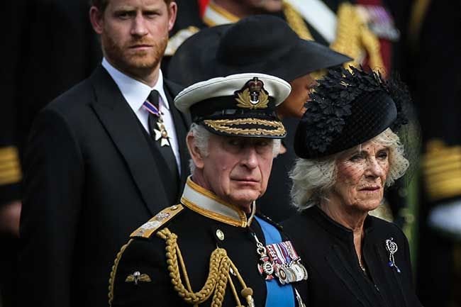 Charles and Camilla with Prince Harry