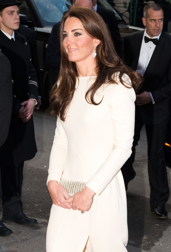 Meg's Valentino gown was strikingly similar to Princess Kate's Roland Mouret dress worn in 2012