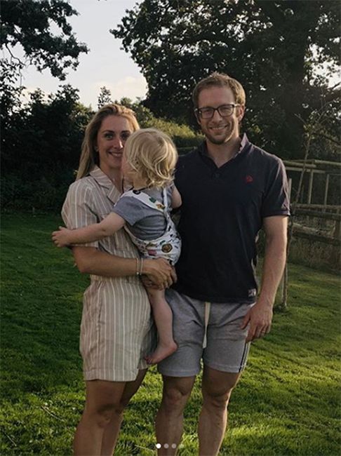 Laura and Jason Kenny with son Albert
