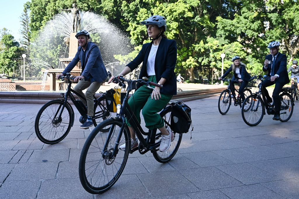 Crown Princess Mary cycling in Sydney, April 2023