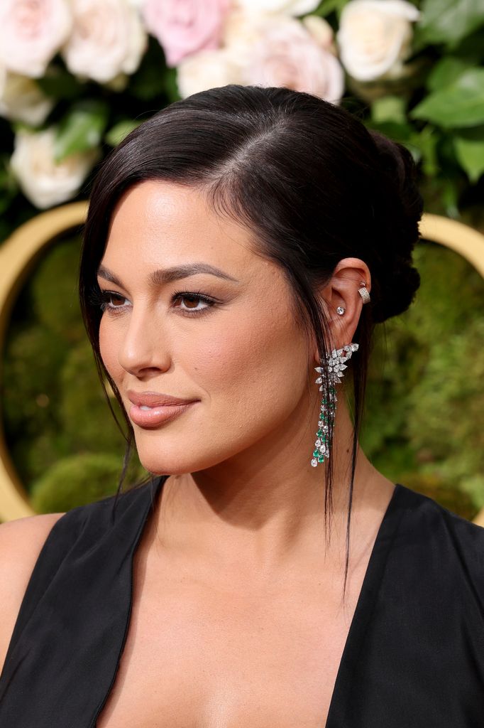 Ashley Graham attends the 82nd Annual Golden Globe Awards at The Beverly Hilton on January 05, 2025 in Beverly Hills, California