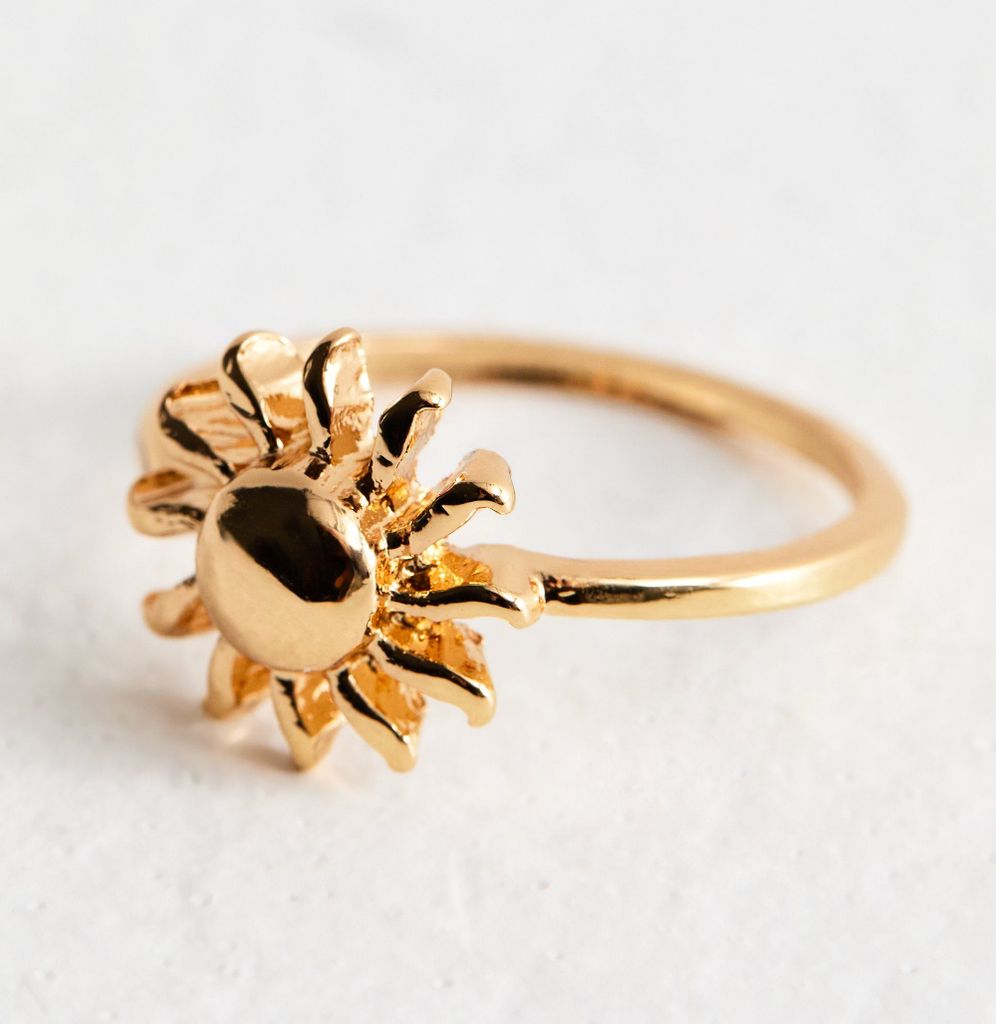 New Look Gold Tone Sun Ring