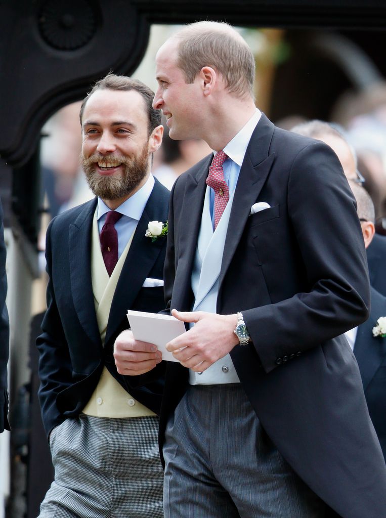 James Middleton and Prince William at Pippa Middleton's wedding