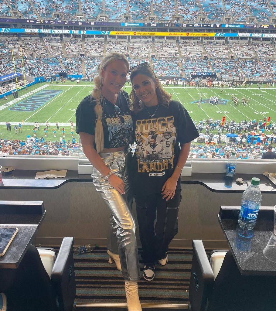 Emily Wilkinson at her husband's game