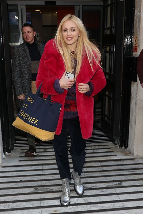 fearne cotton pink outfit pink coat