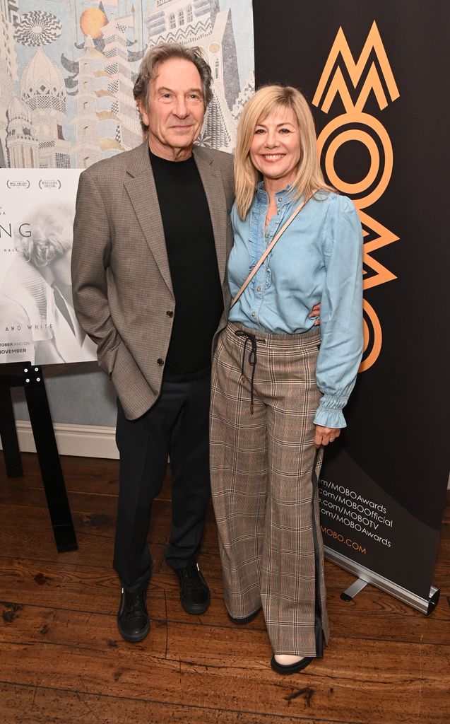 Glynis Barber and her husband